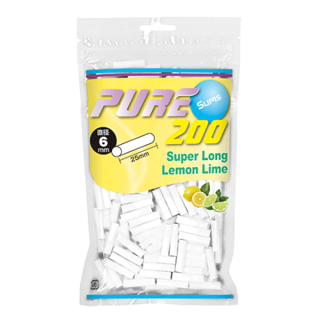 PURE滤嘴细支加长柠檬青柠味6mm*25mm 手卷耗材