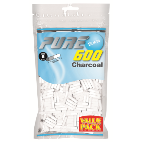 PURE滤嘴细支活性炭6mm*25mm大包装 手卷耗材